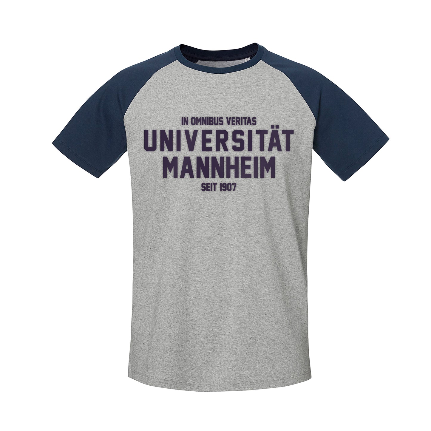 T-Shirt Illinoise, heather grey / navy flock